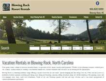 Tablet Screenshot of blowingrockresortrentals.com